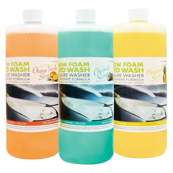Sun Joe 3 Pack Premium Snow Foam Auto Washing Soap, Concentrated Detergent, AW3Q