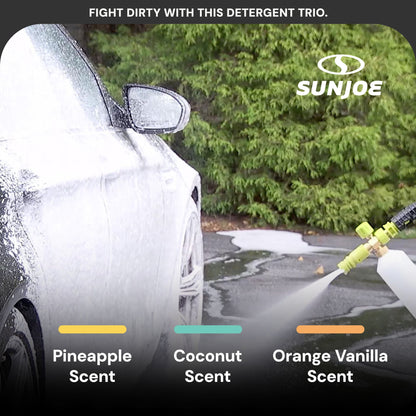 Sun Joe 3 Pack Premium Snow Foam Auto Washing Soap, Concentrated Detergent, AW3Q