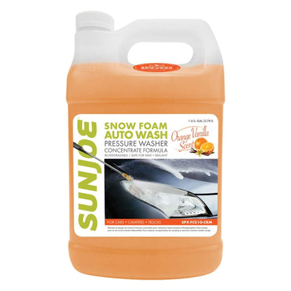 Sun Joe Premium Snow Foam Car Soap Cleaner, 1 Gal, Orange-Vanilla, SPX-FCS1G-CRM