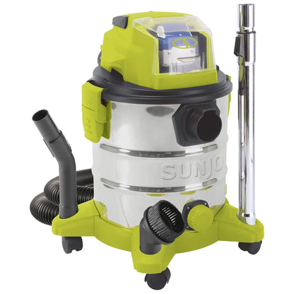 Sun Joe 24V Cordless Stainless Steel Wet or Dry Vacuum Kit, 5.3 Gal, 24V-WDV6000
