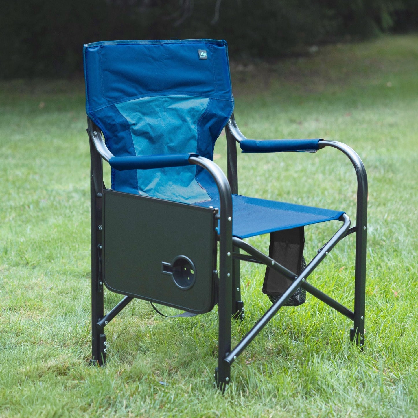 Bliss Hammocks 24V Heated Seat, Folding Chair w/Battery & 3 Heat Settings, Blue