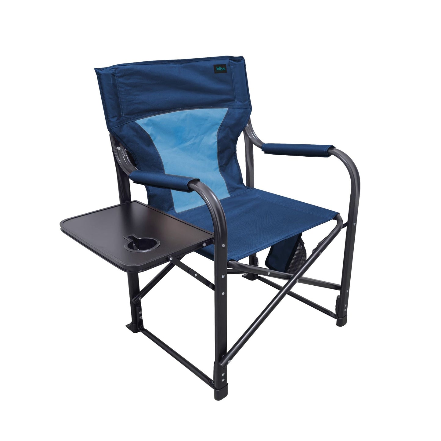 Bliss Hammocks 24V Heated Seat, Folding Chair w/Battery & 3 Heat Settings, Blue