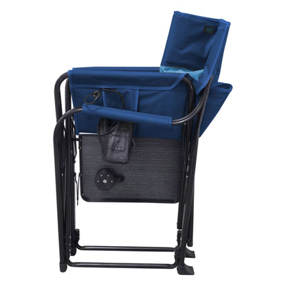 Bliss Hammocks 24V Heated Seat, Folding Chair w/Battery & 3 Heat Settings, Blue