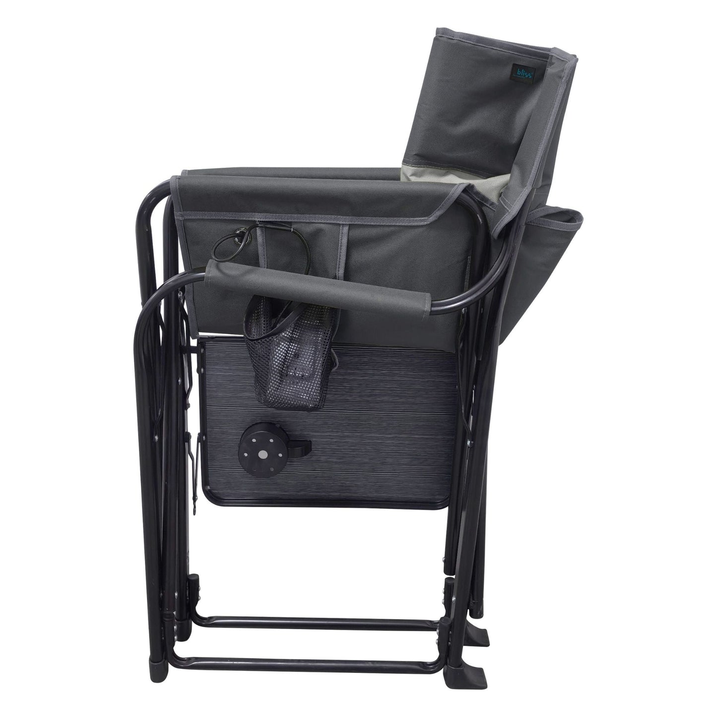 Bliss Hammocks 24V Heated Seat, Folding Chair w/Battery & 3 Heat Settings, Gray