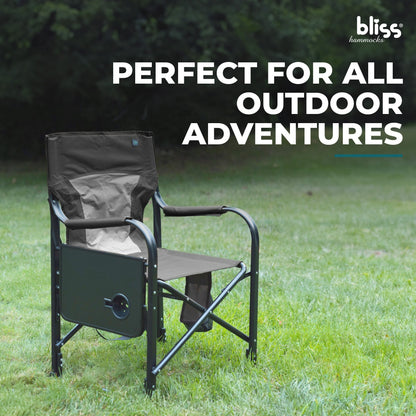 Bliss Hammocks 24V Heated Seat, Folding Chair w/Battery & 3 Heat Settings, Gray