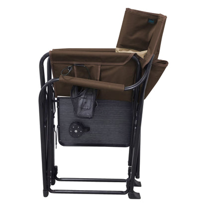 Bliss Hammocks 24V Heated Seat, Folding Chair w/Battery & 3 Heat Settings, Brown