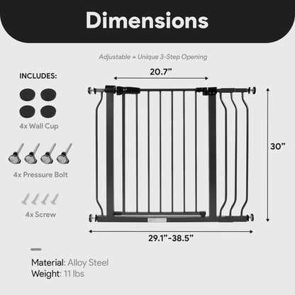 BalanceFrom Walk Thru Safety Gate, Baby & Pet, Doorways, Hallways, 30”, Graphite