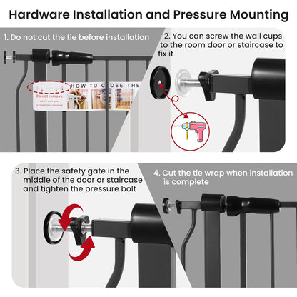 BalanceFrom Walk Thru Safety Gate, Baby & Pet, Doorways, Hallways, 30”, Graphite