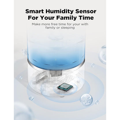 Pelonis 4L Quiet Ultrasonic Warm Cool Mist Bedroom Humidifier Diffuser, White