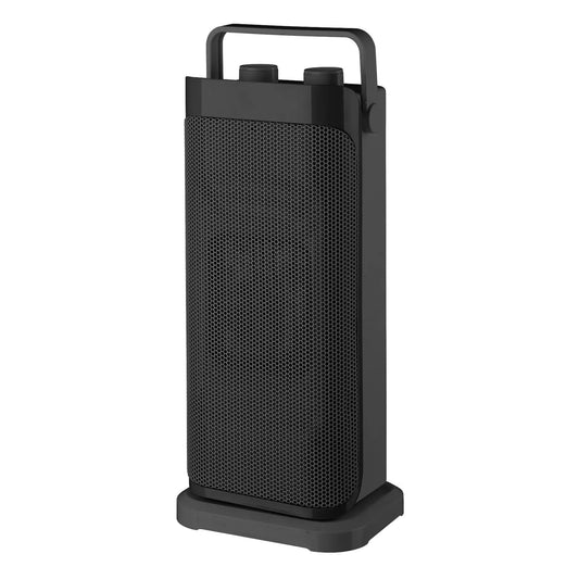 Warm-Living 16" Oscillating Ceramic Space Heater with 3 Heat Settings, Black