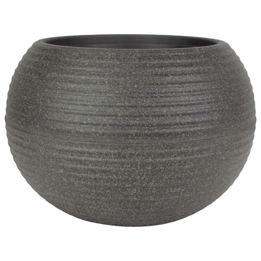 The HC Companies 10 Inch Atlas Sphere Planter, Round Plastic Plant Pot, Brown