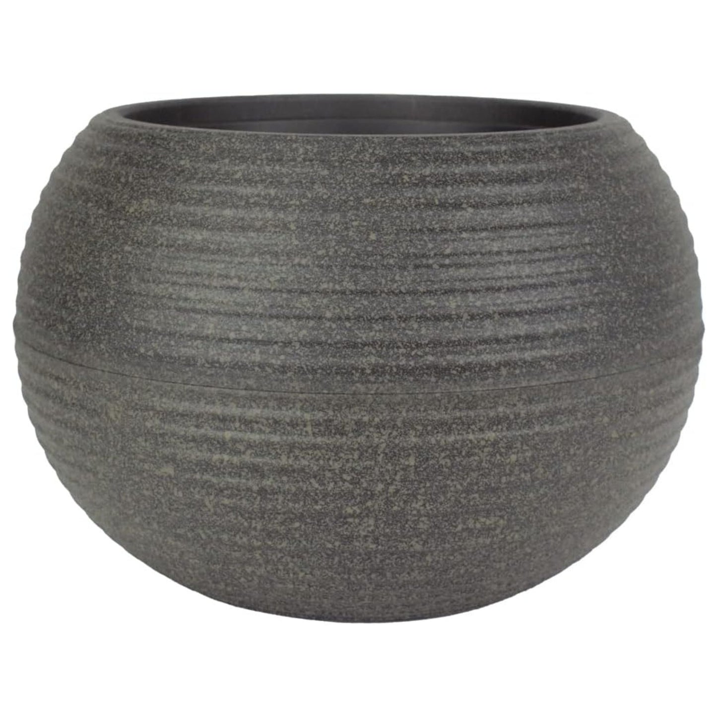 The HC Companies 12 Inch Atlas Sphere Planter, Round Plastic Plant Pot, Brown