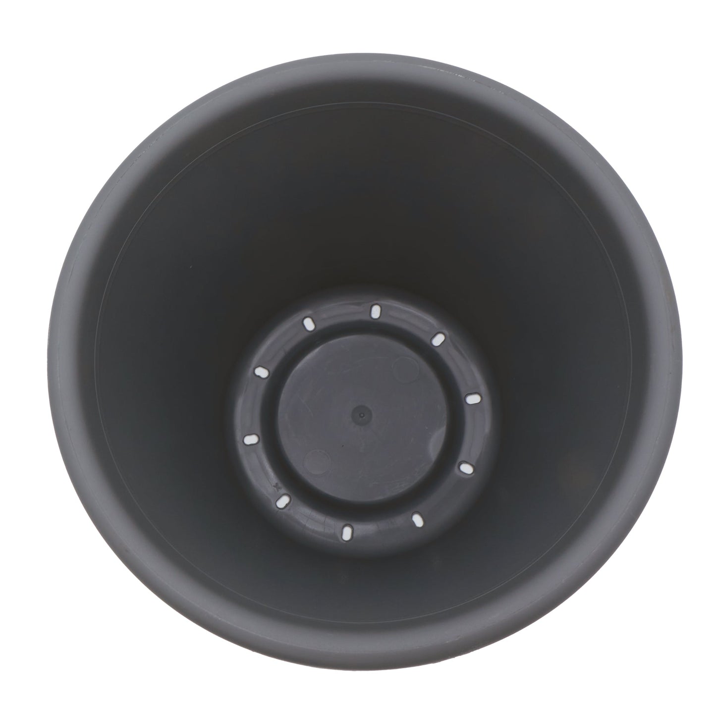 The HC Companies 14 Inch Round Classic Planter, Plastic Plant Pot, Warm Gray