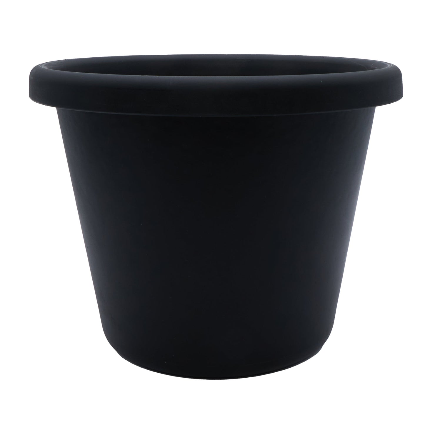 The HC Companies 14 Inch Round Classic Planter, Plastic Plant Pot, Black