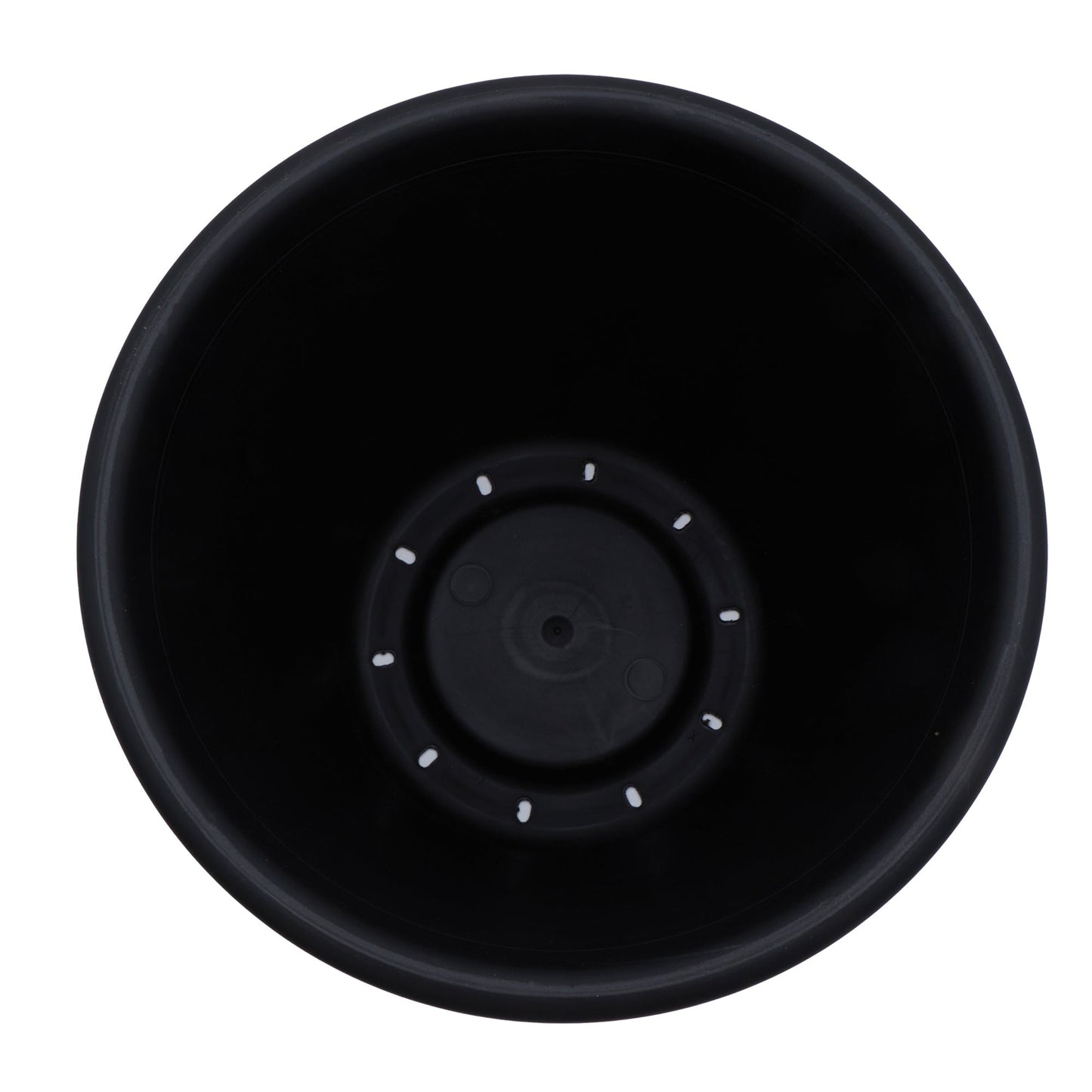 The HC Companies 14 Inch Round Classic Planter, Plastic Plant Pot, Black