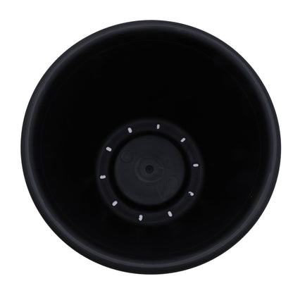 The HC Companies 14 Inch Round Classic Planter, Plastic Plant Pot, Black