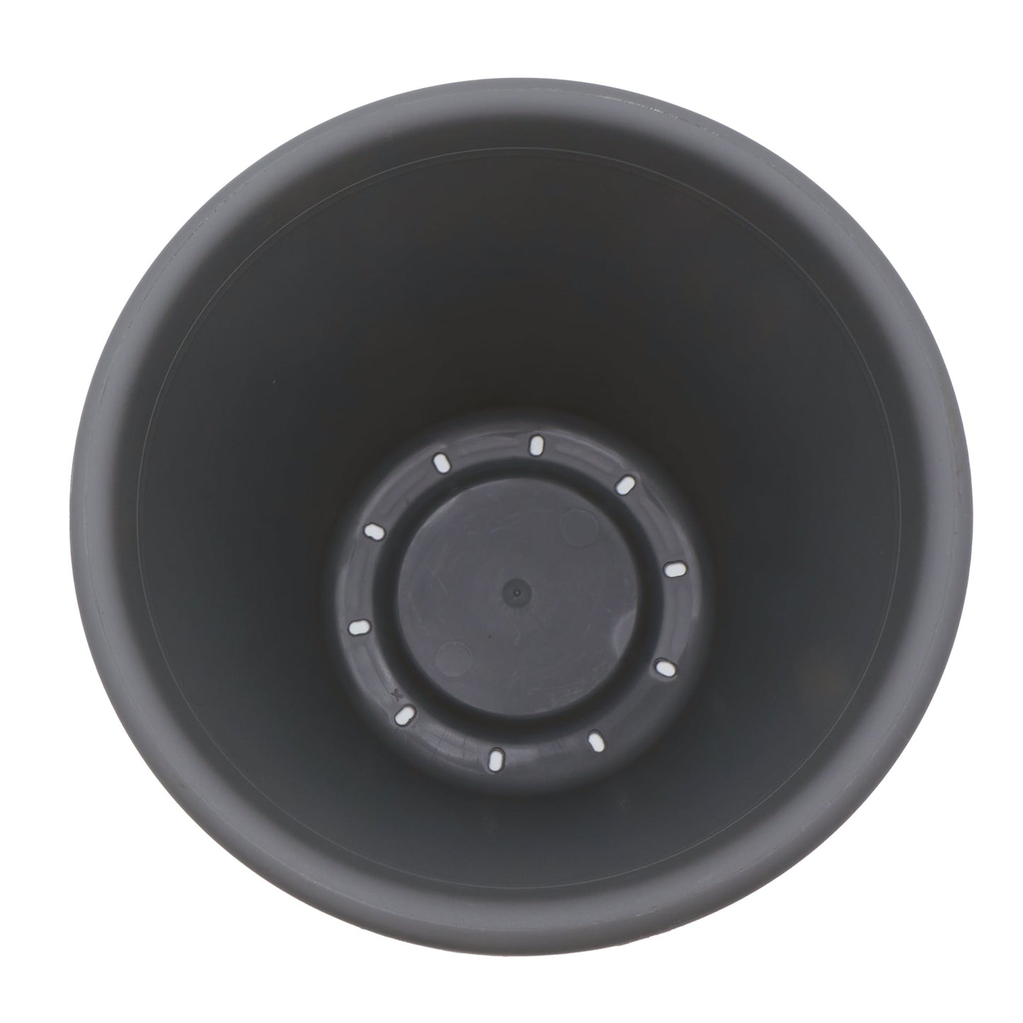 The HC Companies 15.5 Inch Round Classic Planter, Plastic Plant Pot, Warm Gray