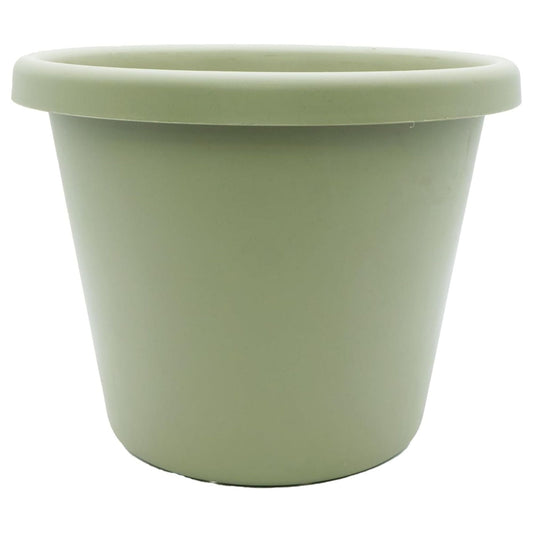 The HC Companies 15.5 Inch Round Classic Planter, Plastic Plant Pot, Seafoam