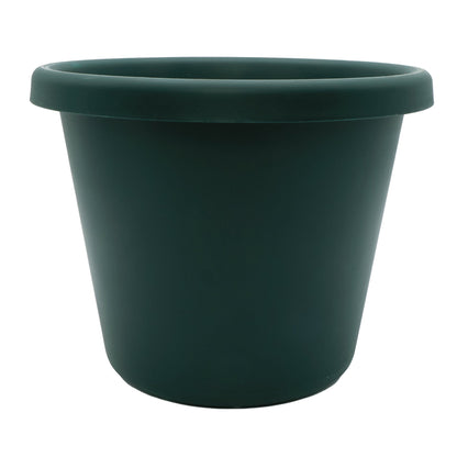 The HC Companies 15.5 Inch Round Classic Planter, Plastic Plant Pot, Evergreen
