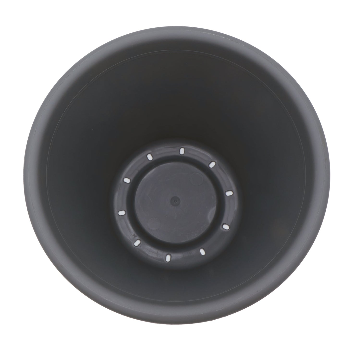 The HC Companies 17 Inch Round Classic Planter, Plastic Plant Pot, Warm Gray