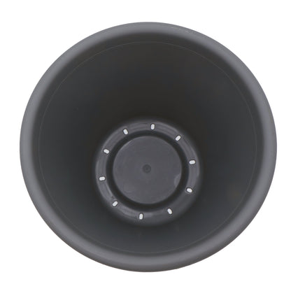 The HC Companies 17 Inch Round Classic Planter, Plastic Plant Pot, Warm Gray