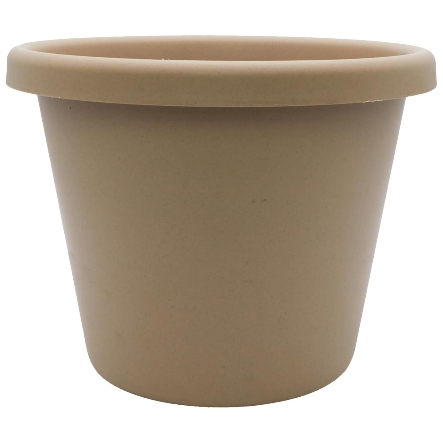The HC Companies 15.5 Inch Round Classic Planter, Plastic Plant Pot, Sandstone