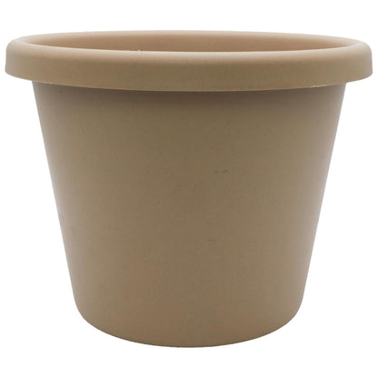 The HC Companies 15.5 Inch Round Classic Planter, Plastic Plant Pot, Sandstone
