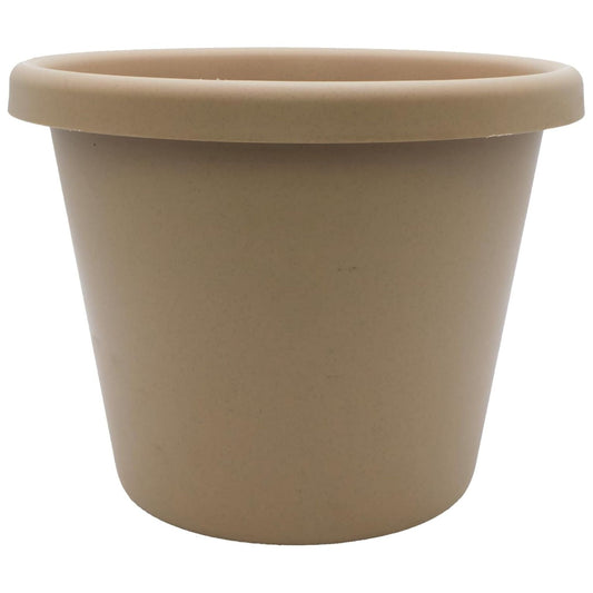 The HC Companies 15.5 Inch Round Classic Planter, Plastic Plant Pot, Sandstone