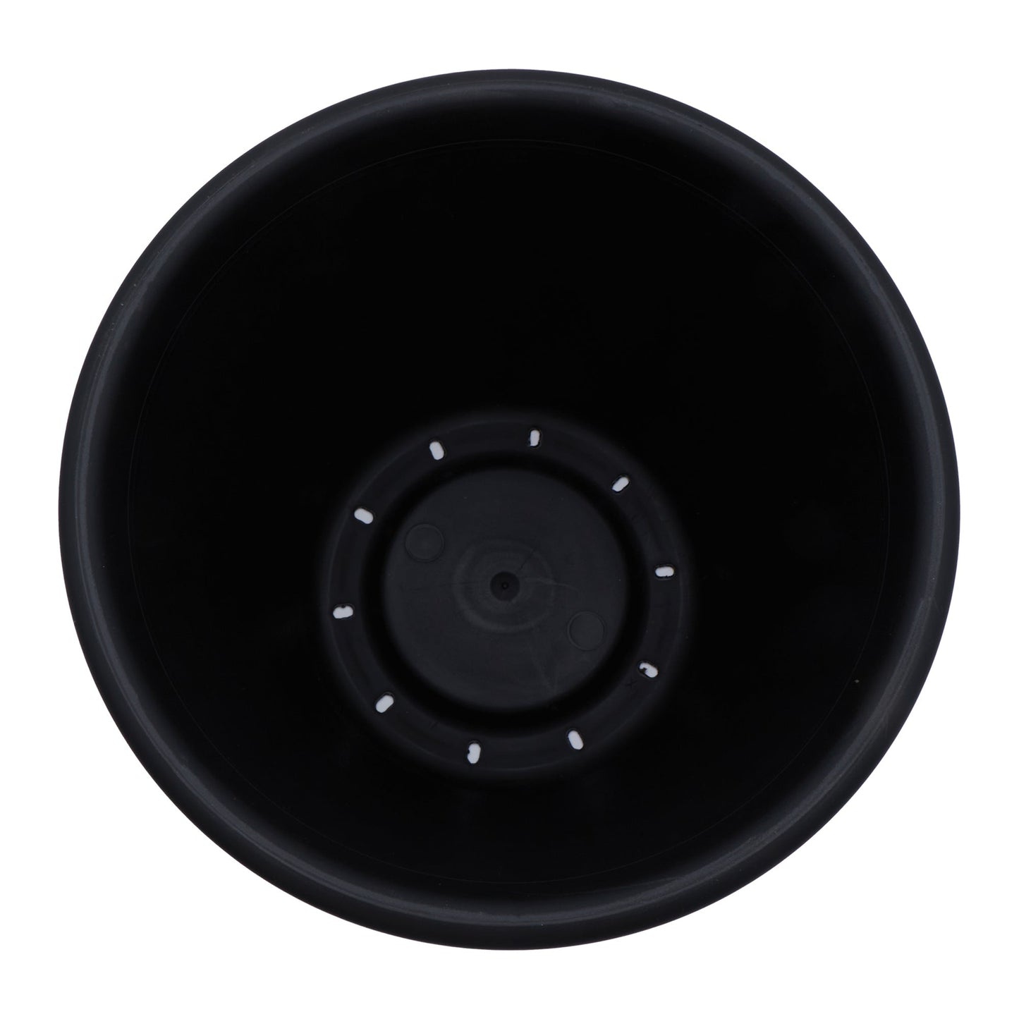 The HC Companies 17 Inch Round Classic Planter, Plastic Plant Pot, Black