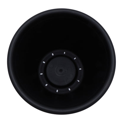 The HC Companies 17 Inch Round Classic Planter, Plastic Plant Pot, Black
