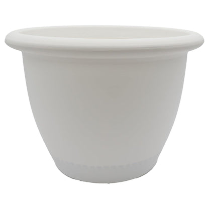 The HC Companies Sevilla Self-Watering Pot with Internal Disk, 12 Inch, White