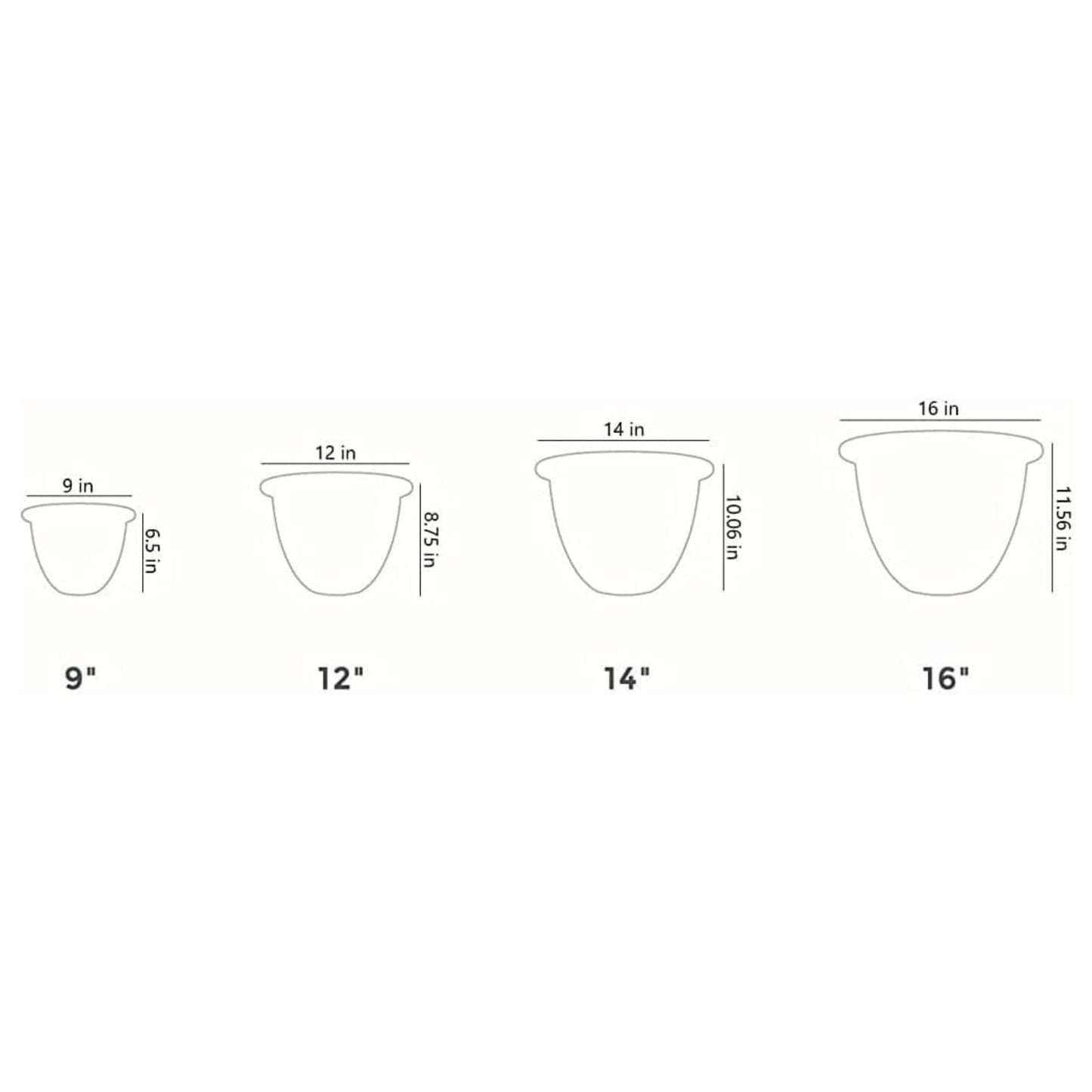 The HC Companies Sevilla Self-Watering Pot with Internal Disk, 12 Inch, White