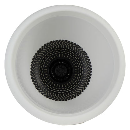The HC Companies Sevilla Self-Watering Pot with Internal Disk, 12 Inch, White