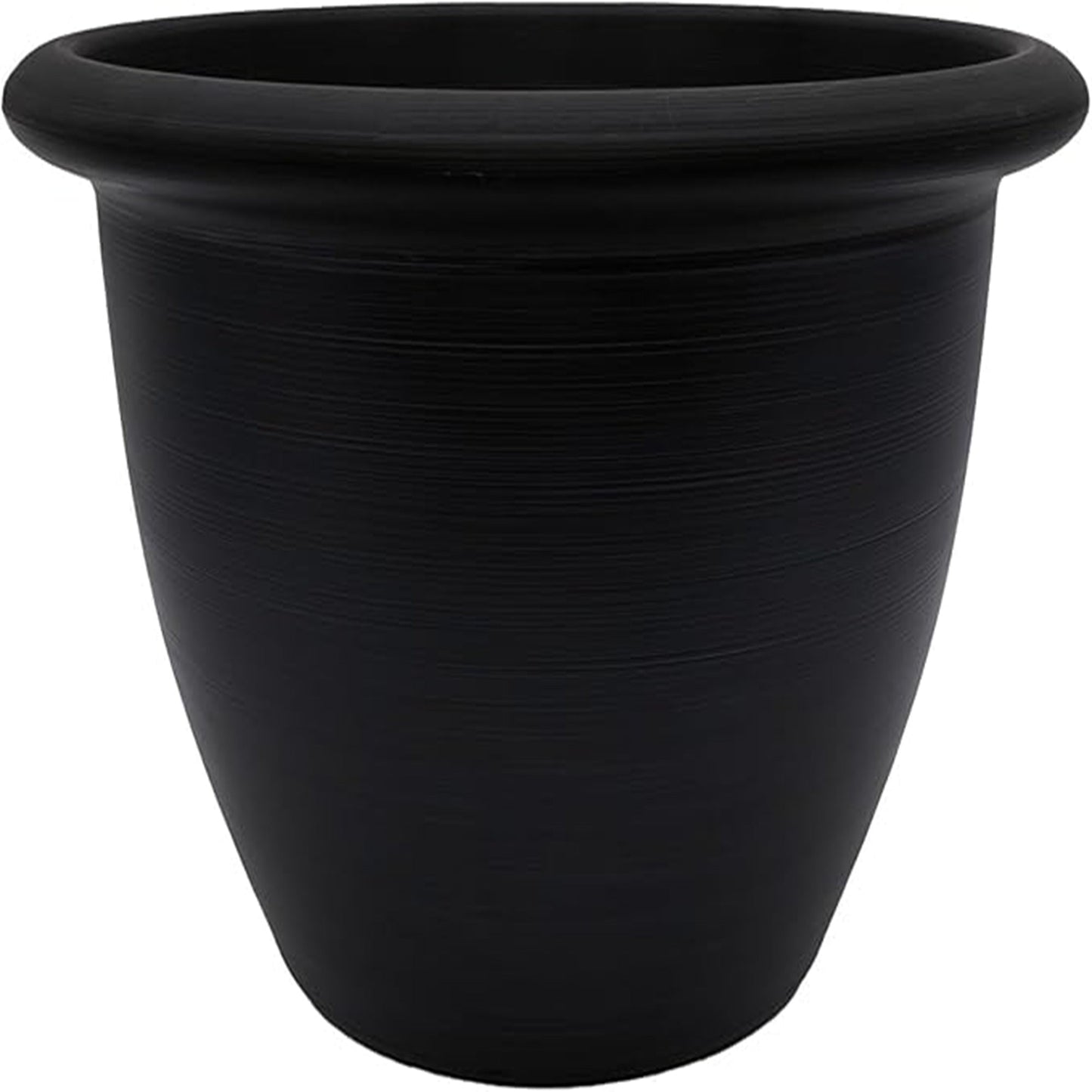 The HC Companies Sevilla Self-Watering Pot with Internal Disk, 12 Inch, Black