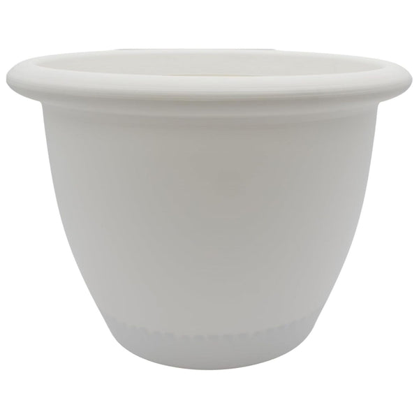 The HC Companies Sevilla Self-Watering Pot with Internal Disk, 14 Inch, White
