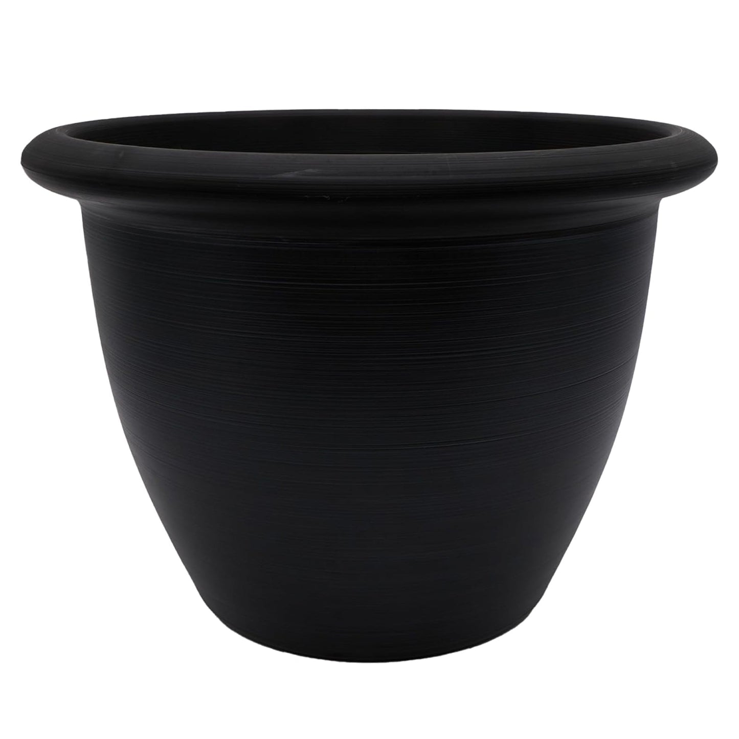 The HC Companies Sevilla Self-Watering Pot with Internal Disk, 14 Inch, Black