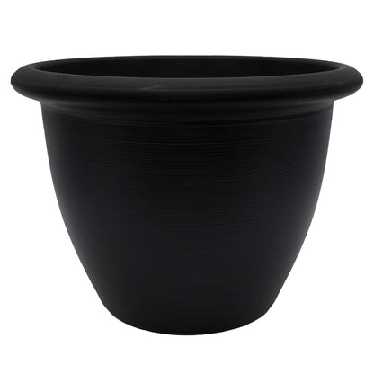 The HC Companies Sevilla Self-Watering Pot with Internal Disk, 14 Inch, Black