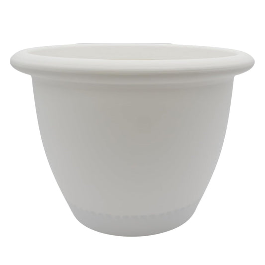 The HC Companies Sevilla Self-Watering Pot with Internal Disk, 16 Inch, White