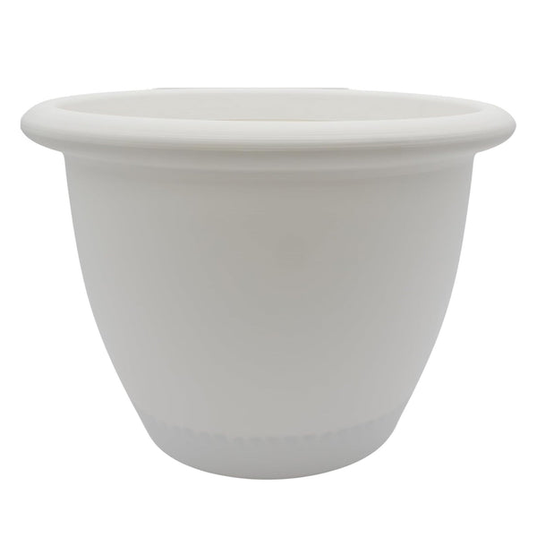 The HC Companies Sevilla Self-Watering Pot with Internal Disk, 16 Inch, White