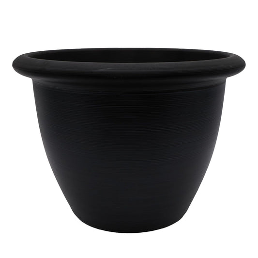 The HC Companies Sevilla Self-Watering Pot with Internal Disk, 16 Inch, Black