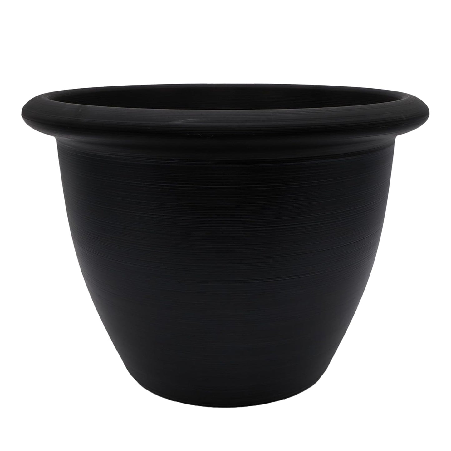 The HC Companies Sevilla Self-Watering Pot with Internal Disk, 16 Inch, Black