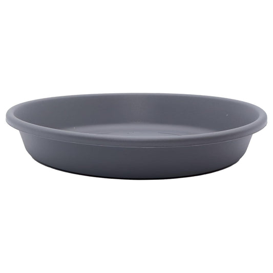 The HC Companies Classic 12 Inch Round Plant Pot Saucer Drip Tray, Warm Grey
