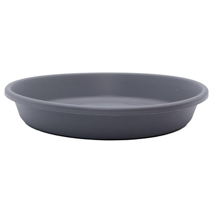 The HC Companies Classic 12 Inch Round Plant Pot Saucer Drip Tray, Warm Grey