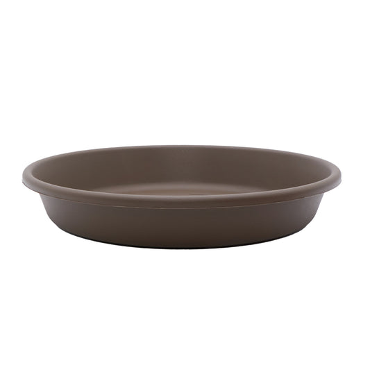 The HC Companies Classic 12 Inch Round Plant Pot Saucer Drip Tray, Chocolate