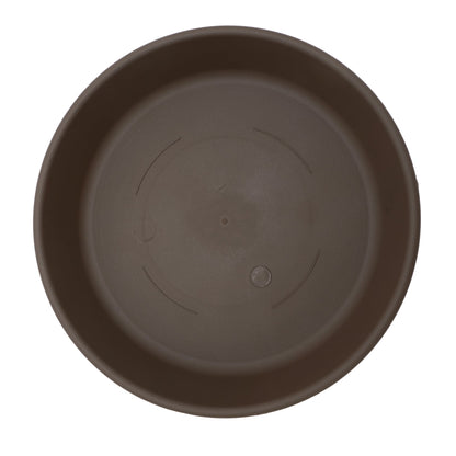 The HC Companies Classic 12 Inch Round Plant Pot Saucer Drip Tray, Chocolate