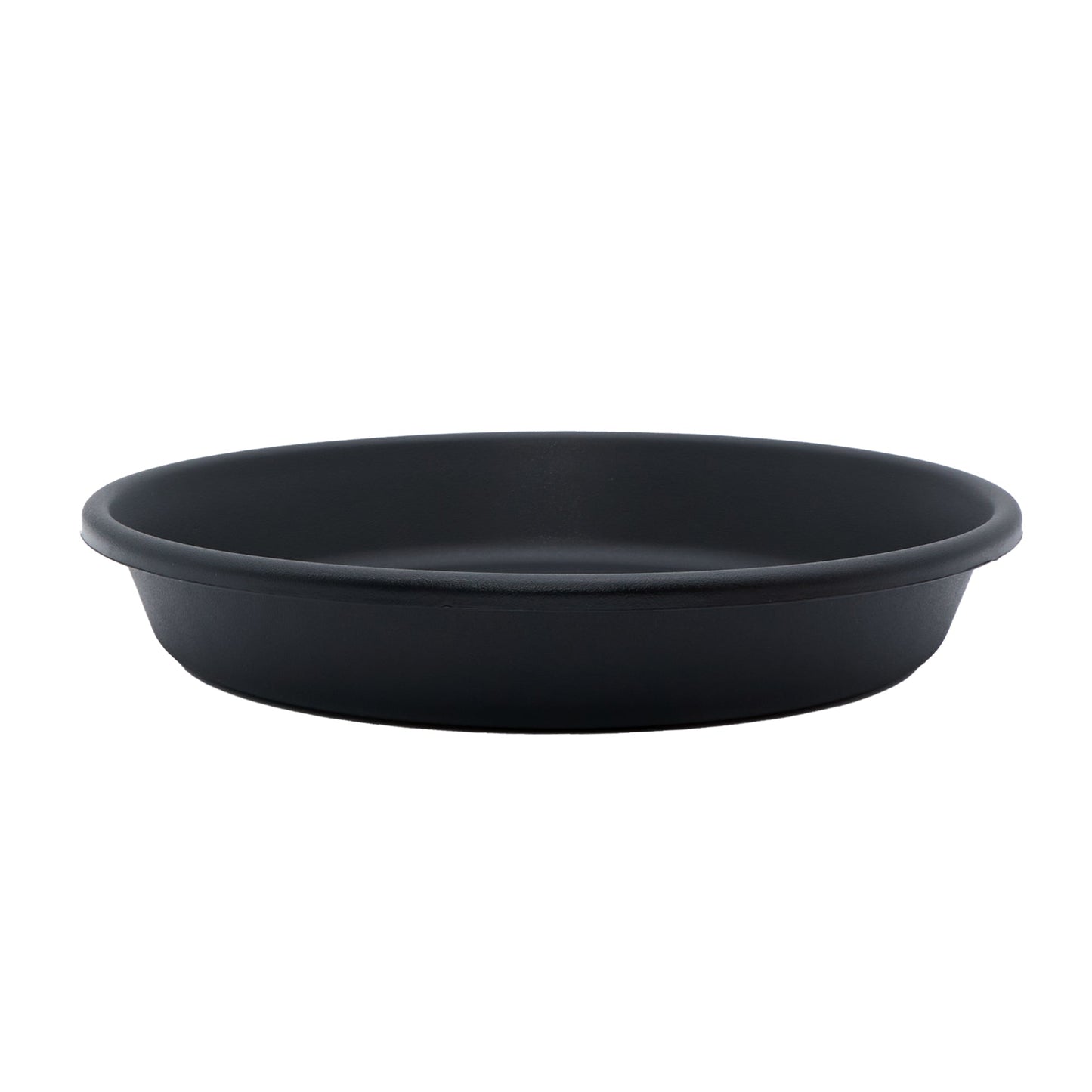 The HC Companies Classic 17.5" Round Plastic Plant Pot Saucer Drip Tray, Black
