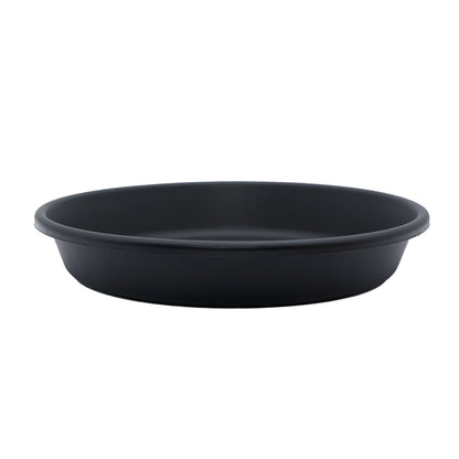 The HC Companies Classic 17.5" Round Plastic Plant Pot Saucer Drip Tray, Black