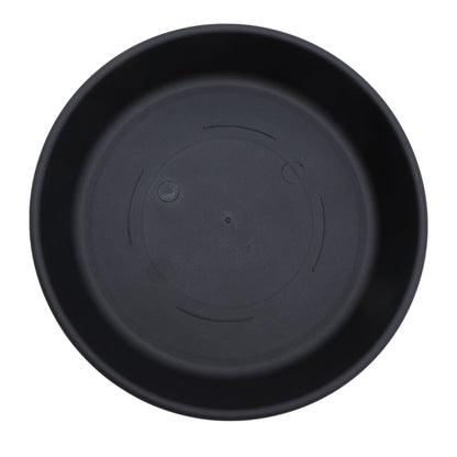 The HC Companies Classic 17.5" Round Plastic Plant Pot Saucer Drip Tray, Black