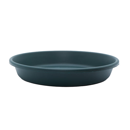 The HC Companies Classic 14 Inch Round Plant Pot Saucer Drip Tray, Evergreen