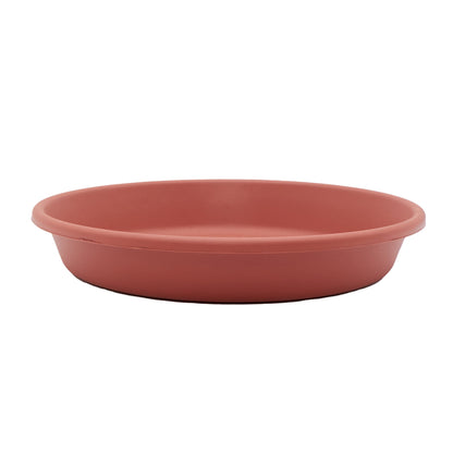The HC Companies Classic 14 Inch Round Plastic Plant Pot Saucer Drip Tray, Clay